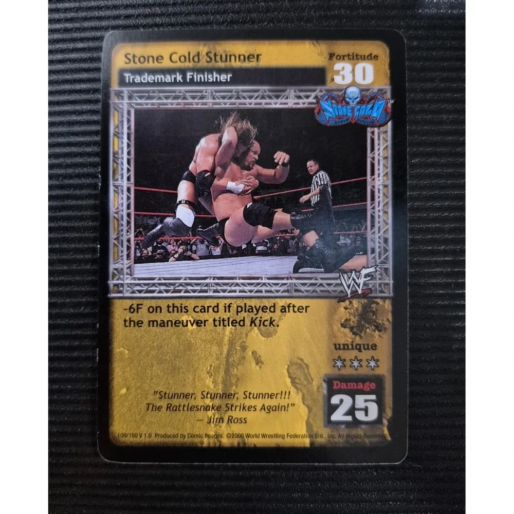 2000 WWF Comic Images Stone Cold Steve Austin #109 Raw Deal CCG Stunner Promo